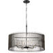 Park Row 10 Light 40 inch Matte Black and French Gold Pendant Ceiling Light, Smithsonian Collaboration