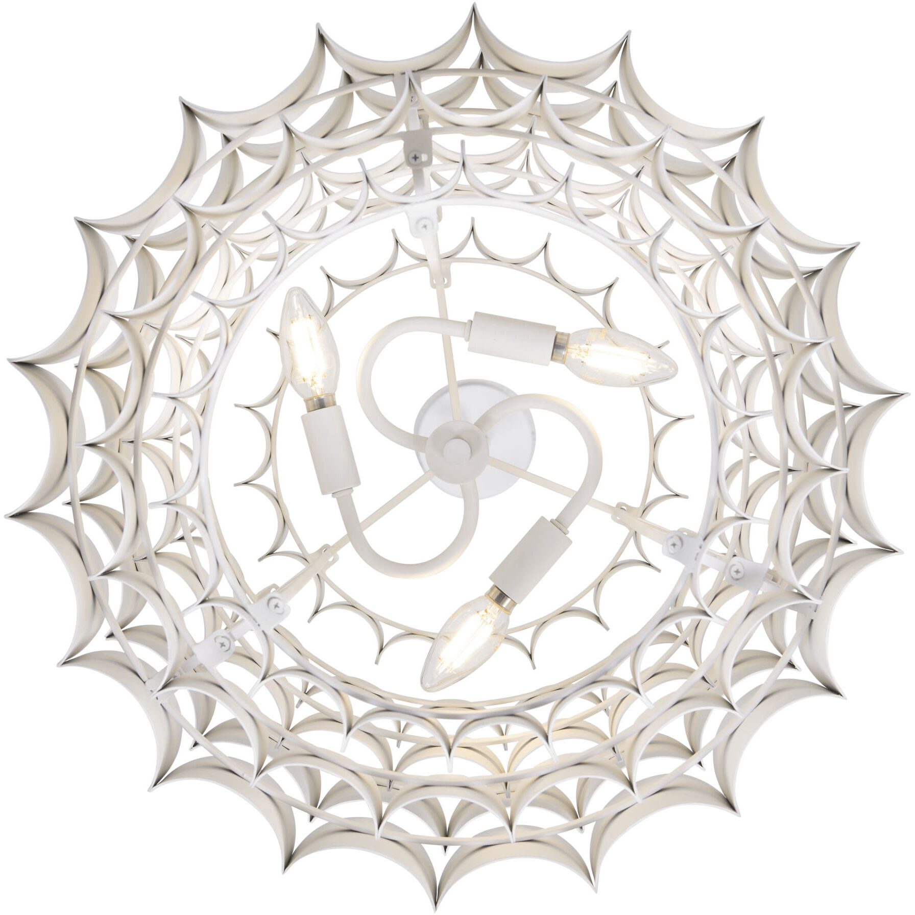 Swoon 3 Light 20 inch Matte White Pendant Ceiling Light, Smithsonian Collaboration