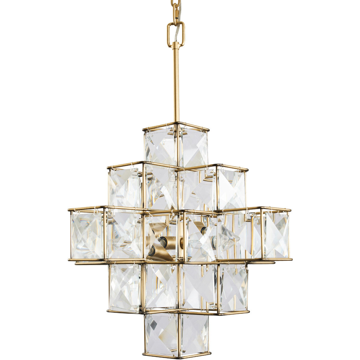 Cubic 6 Light 18.5 inch Calypso Gold Pendant Ceiling Light