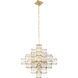 Cubic 6 Light 26 inch Calypso Gold Chandelier Ceiling Light