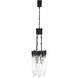 Matrix 6 Light 36.5 inch Matte Black and French Gold Linear Pendant Ceiling Light in Matte Black/French Gold