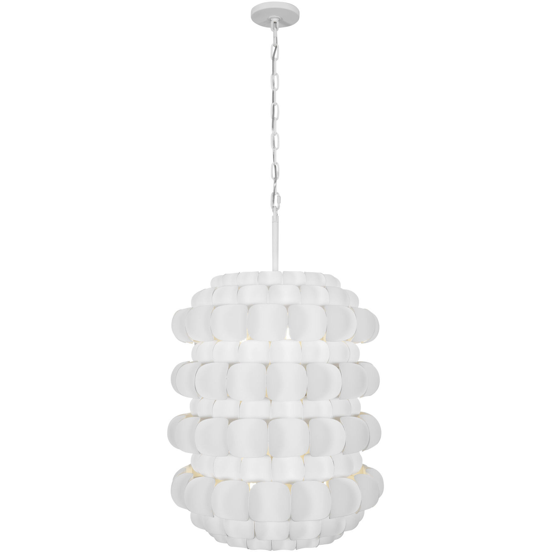 Swoon 6 Light 20 inch Matte White Foyer Pendant Ceiling Light, Smithsonian Collaboration