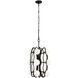 Black Betty 12 Light 17 inch Carbon and French Gold Pendant Ceiling Light