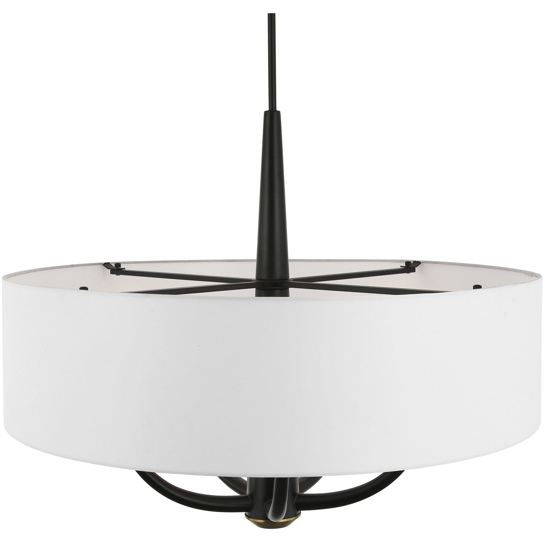 Patchwork 5 Light 30 inch Black with Satin Brass Pendant Ceiling Light