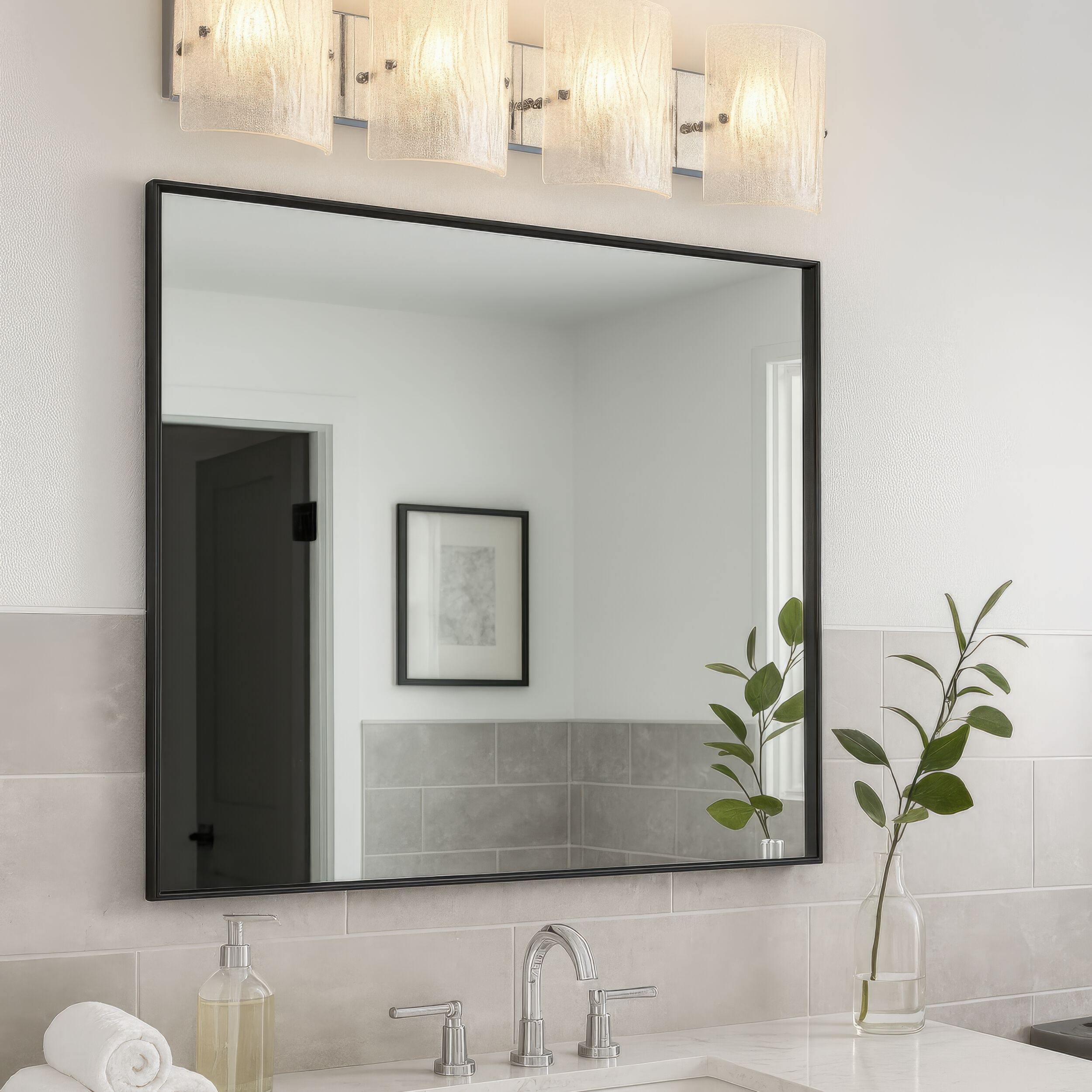 Brilliance 4 Light 31.15 inch Chrome Bath Vanity Light Wall Light