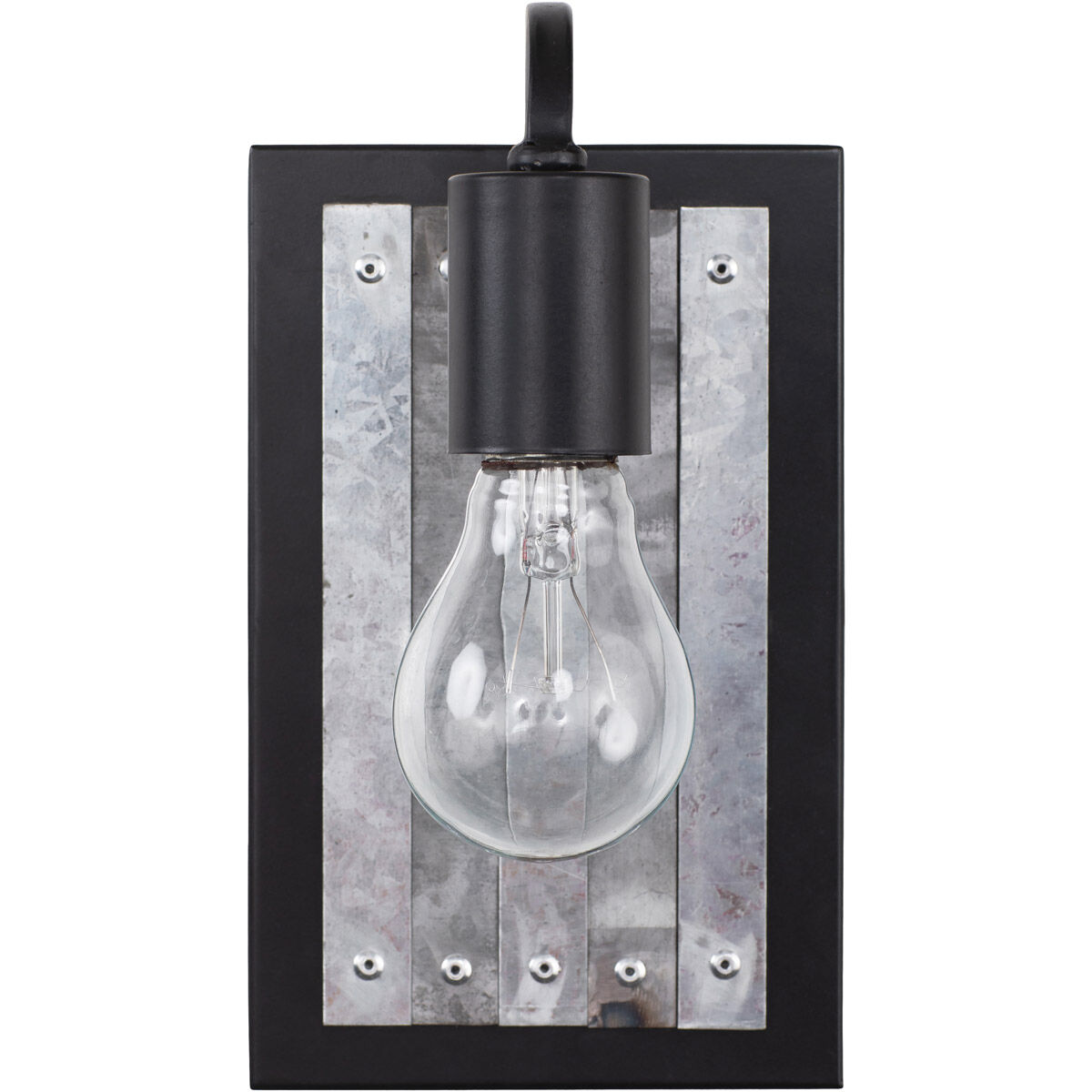 Abbey Rose 1 Light 5 inch Black and Galvanized Wall Sconce Wall Light