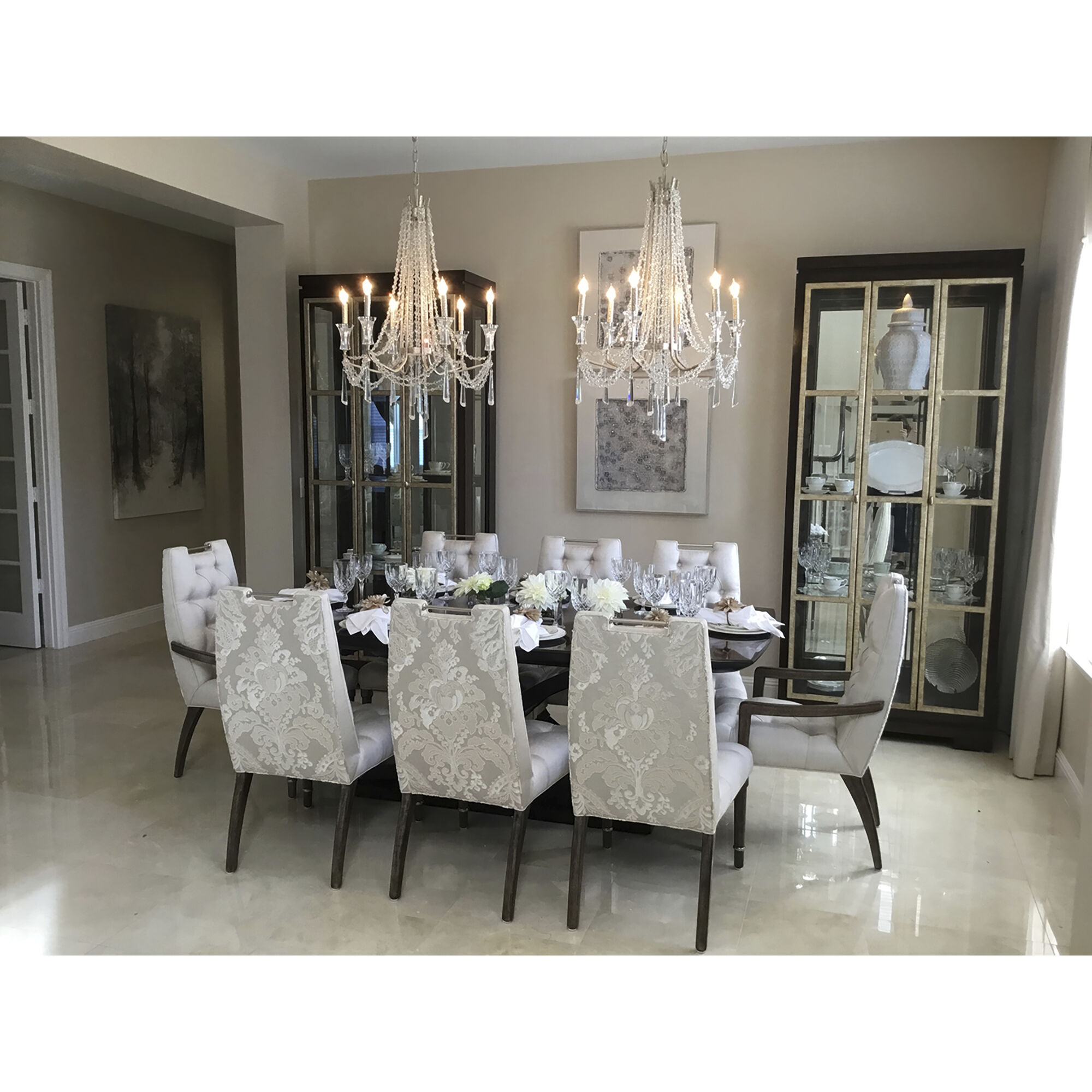 Barcelona 6 Light 27 inch Transcend Silver Chandelier Ceiling Light