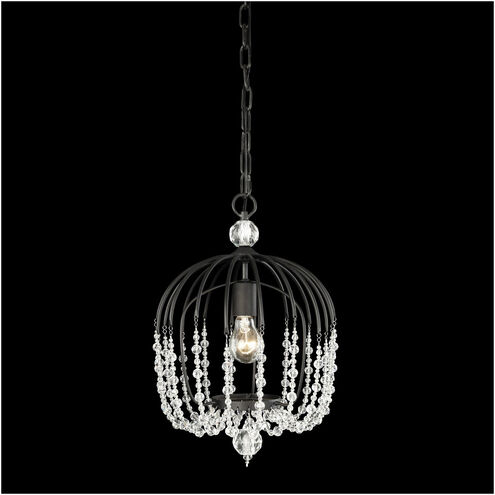 Voliere 1 Light 12.5 inch Gold Pendant Ceiling Light in Matte Black