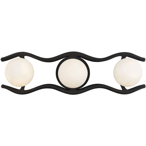 Black Betty 3 Light 20.5 inch Carbon and French Gold Bath/Vanity Wall Light