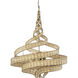 Flow 8 Light 36 inch Baguette and Natural Rattan Pendant Ceiling Light in Baguette/Natural Rattan, Smithsonian Collaboration