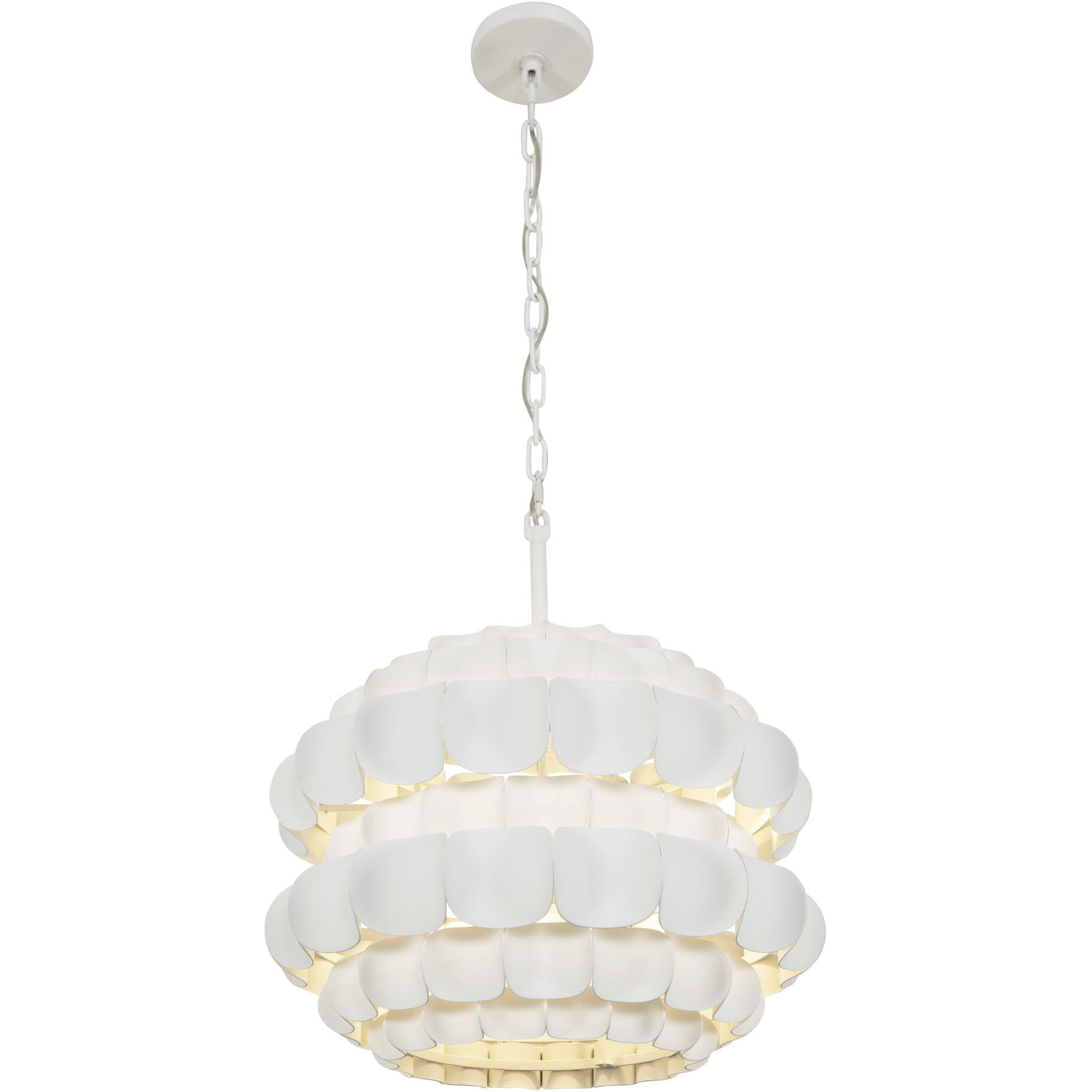 Swoon 3 Light 20 inch Matte White Pendant Ceiling Light, Smithsonian Collaboration