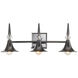 Tromba 3 Light 21.5 inch Black Chrome Bath Vanity Wall Light, Luz Studio