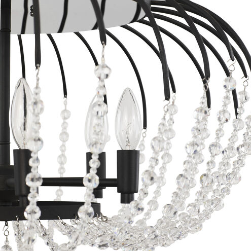 Voliere 6 Light 24.25 inch Matte Black Semi-Flush Mount Ceiling Light