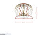 Voliere 3 Light 18.25 inch Havana Gold Semi-Flush Ceiling Light