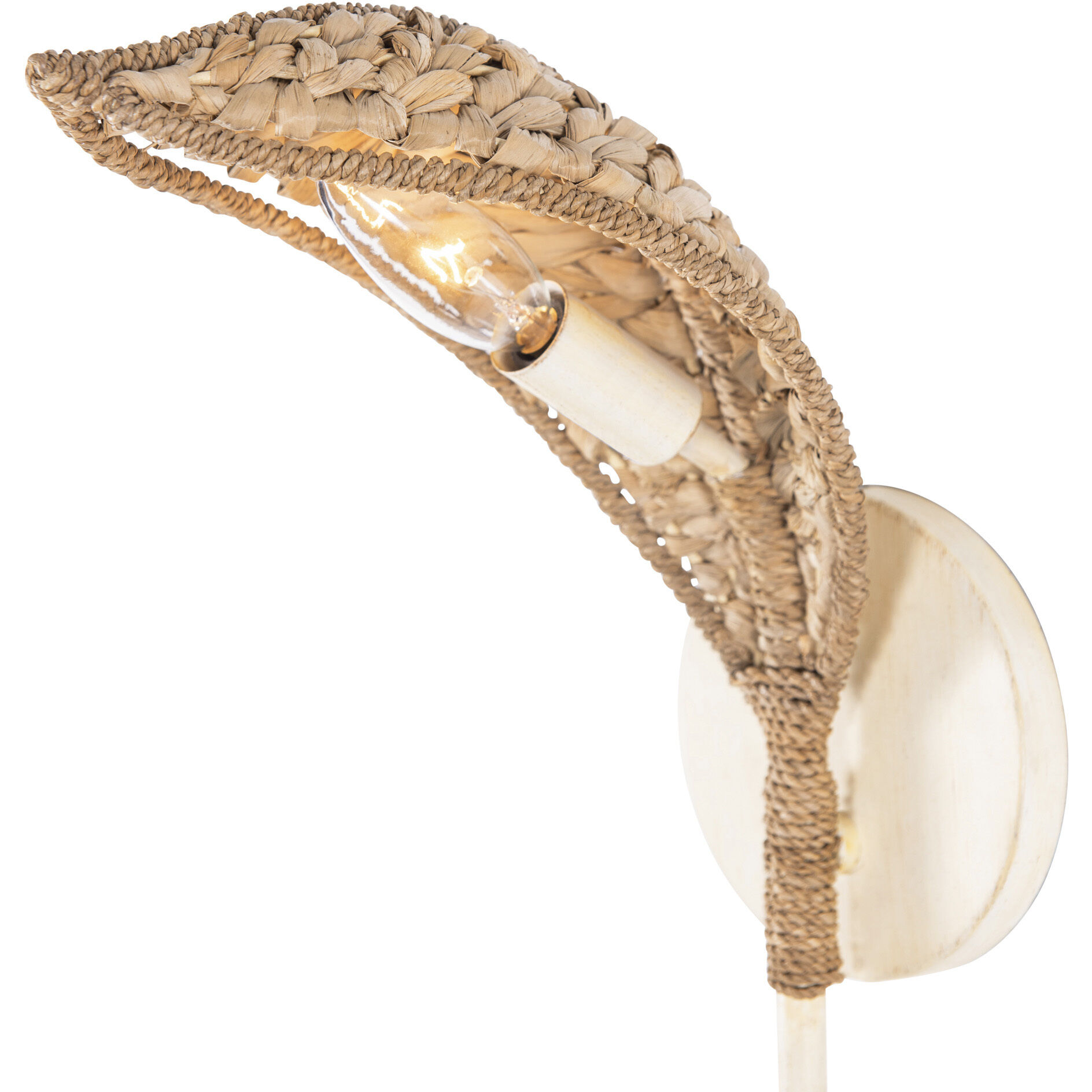 Century Palm 1 Light 5 inch Country White Wall Sconce Wall Light