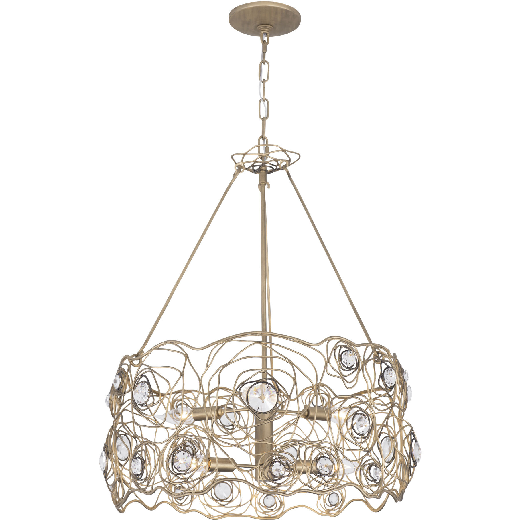 Ethereal Rose 6 Light 24 inch Havana Gold Ombre Chandelier Ceiling Light