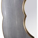 Scallop Gray Shagreen with Weathered Brass Wall Mirror
