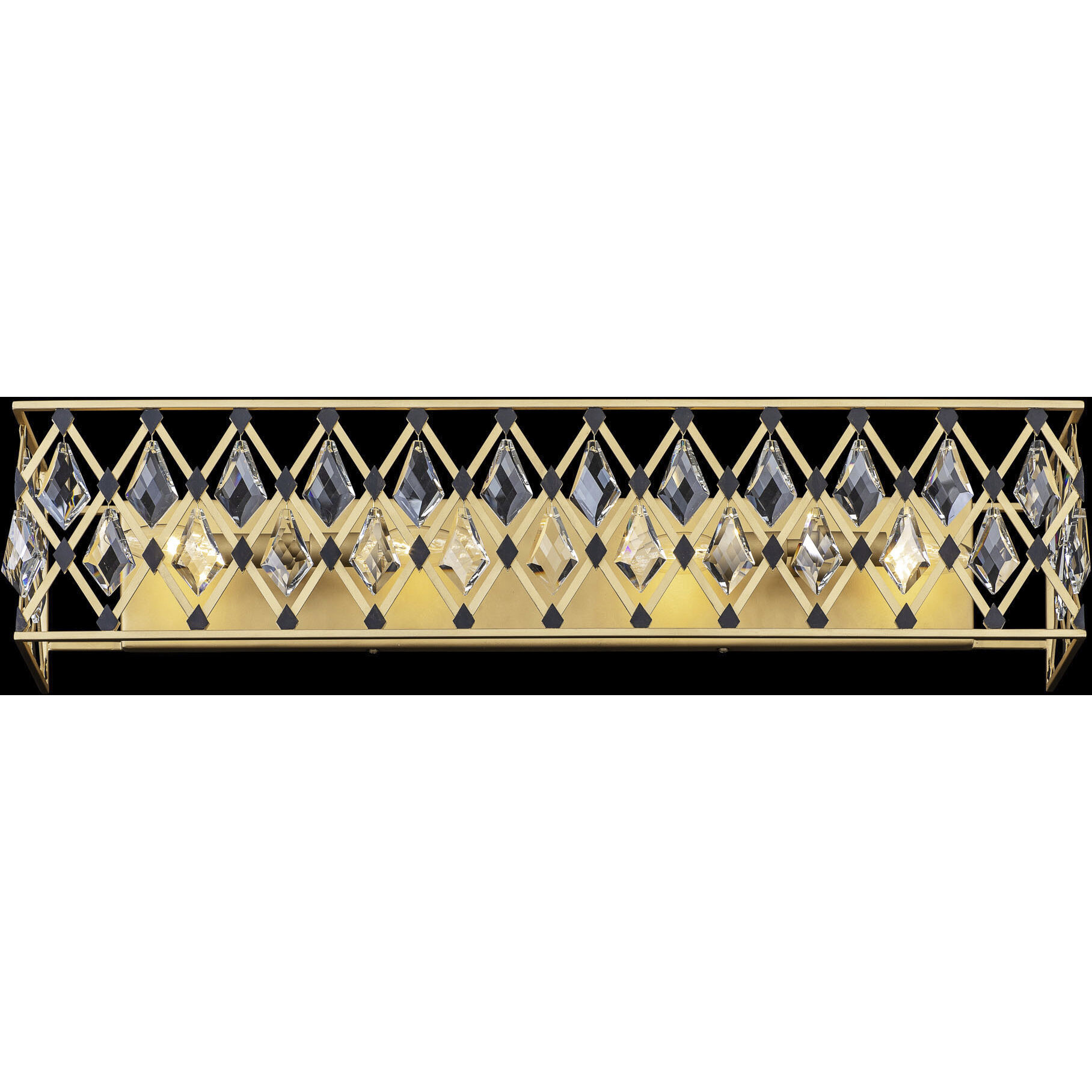 Windsor 4 Light 31 inch French Gold and Matte Black Bath Vanity Light Wall Light