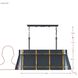 Brasserie 4 Light 42 inch Blackened Zinc and Heritage Bronze Linear Pendant Ceiling Light