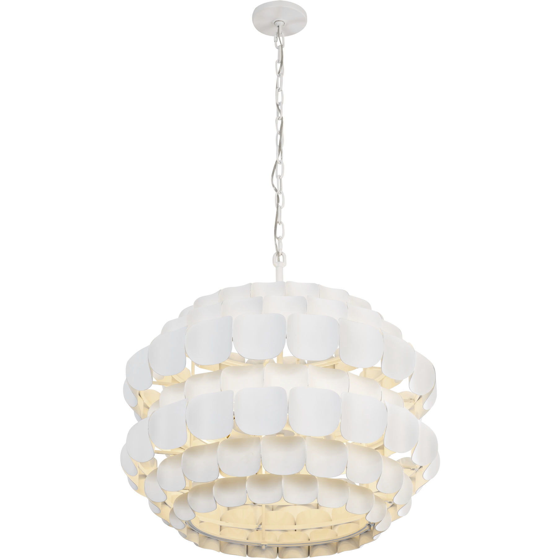 Swoon 6 Light 26.5 inch Matte White Pendant Ceiling Light, Smithsonian Collaboration