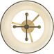 Coco 4 Light 16 inch Matte White/French Gold Semi-Flush Ceiling Light