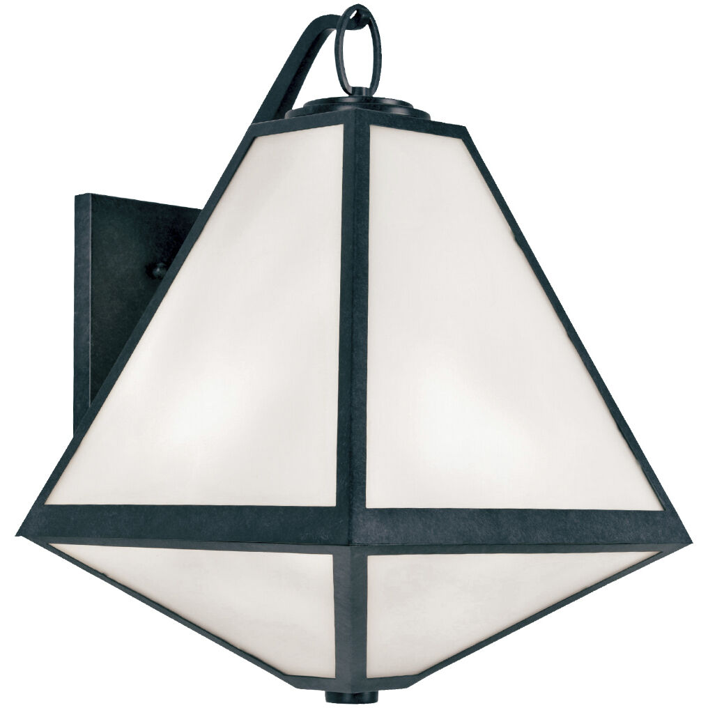 Glacier 2 Light 16.75 inch Black Charcoal Outdoor Sconce in White
