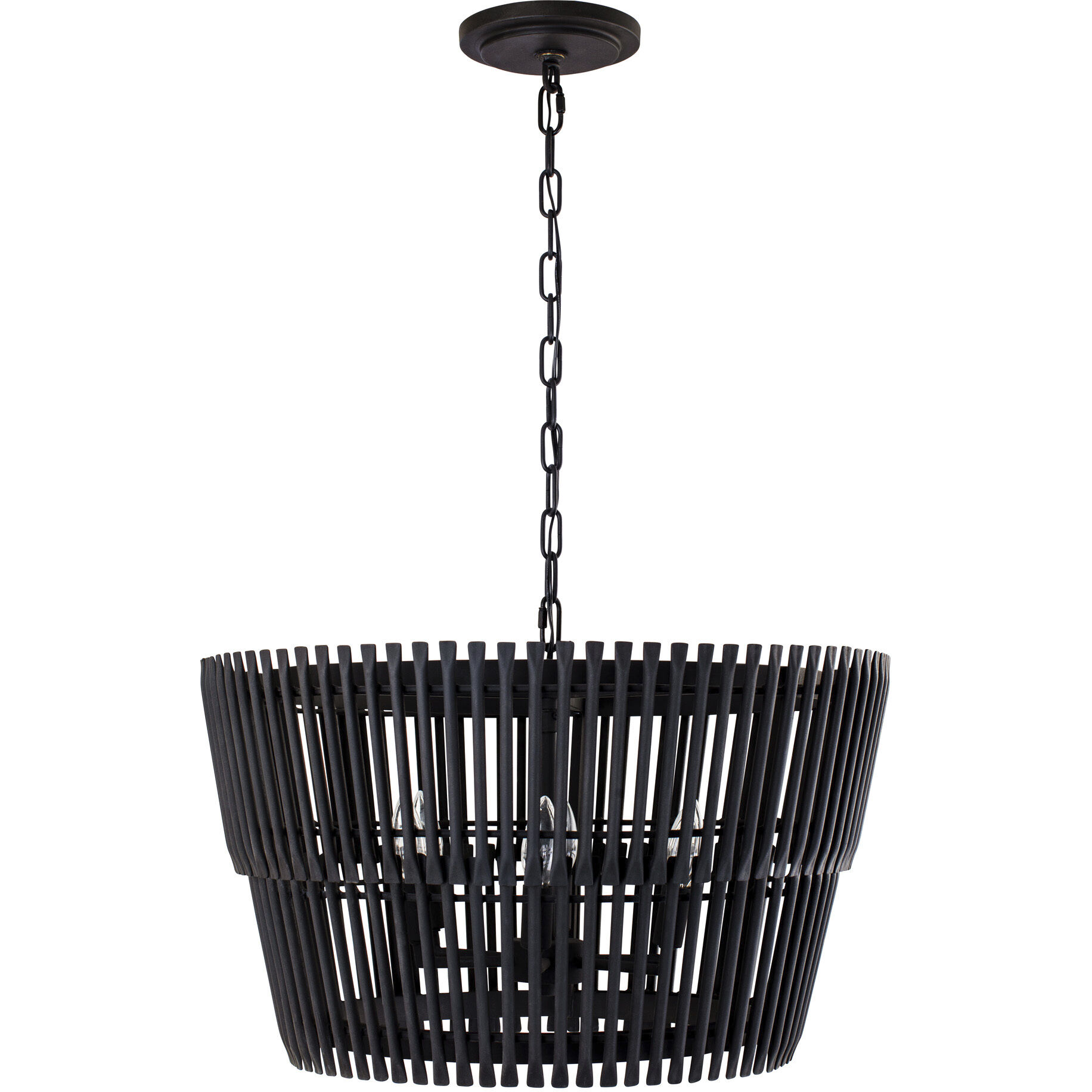 Apollo 6 Light 24 inch Carbon Black Pendant Ceiling Light