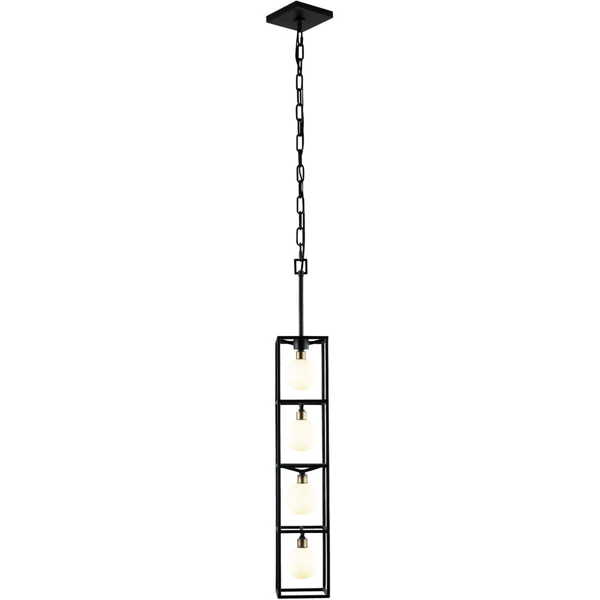 Plaza LED 5 inch Carbon and Havana Gold Foyer Pendant Ceiling Light in 4