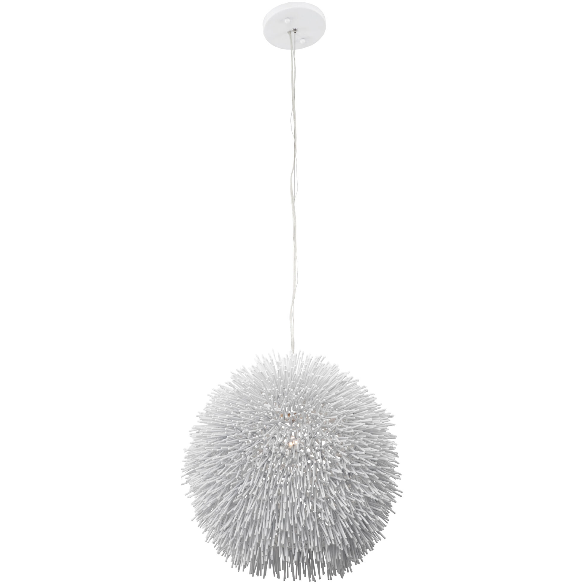Urchin 1 Light 13 inch White Pendant Ceiling Light