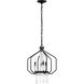 Barcelona 4 Light 18 inch Onyx and Clear Pendant Ceiling Light