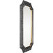 Farra 54 X 28 inch Cerused Black with Weathered Brass Wall Mirror, Varaluz Casa