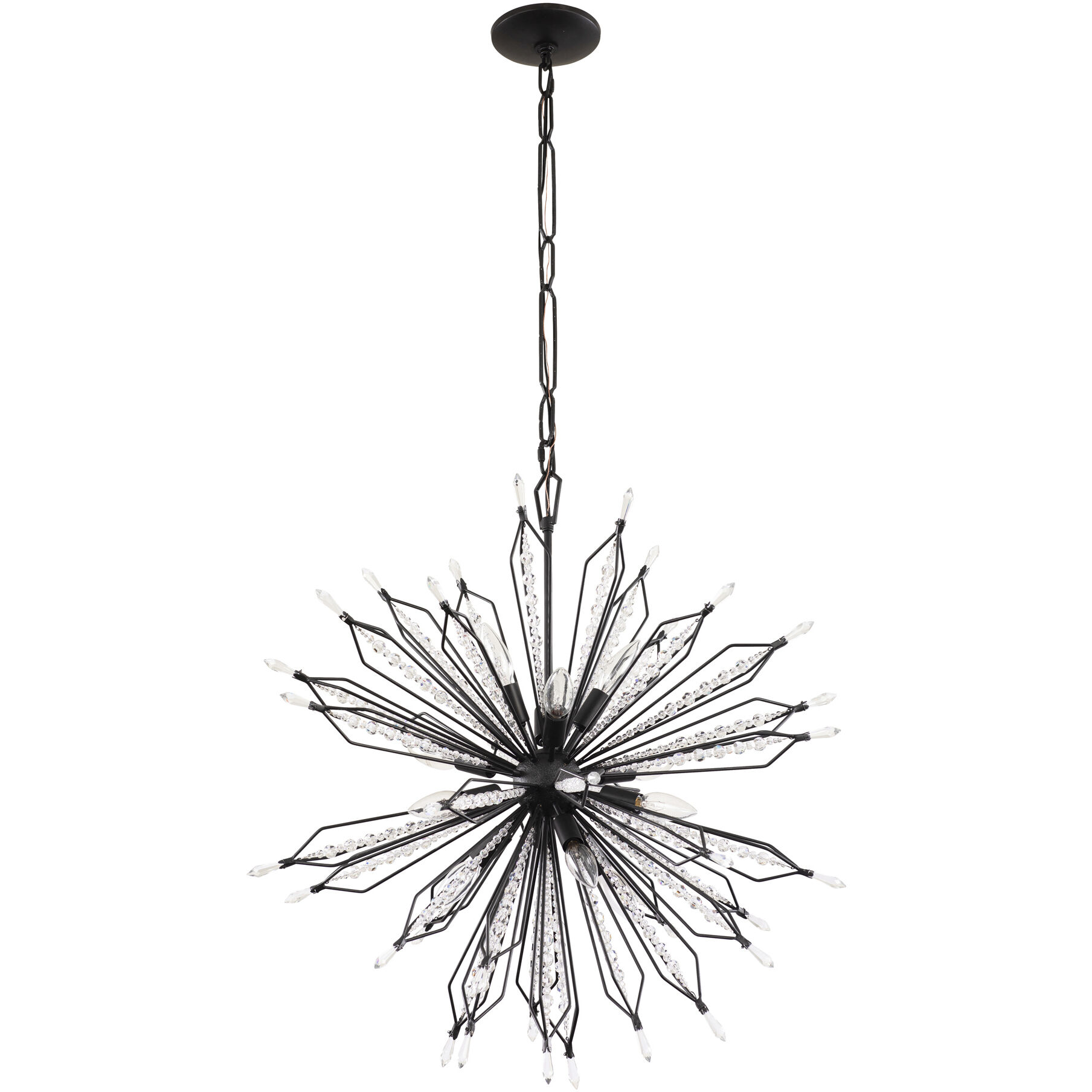 Orbital 12 Light 28 inch Carbon Pendant Ceiling Light