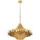 Totally Tubular 10 Light 36 inch Antique Gold and Carbon Black Pendant Ceiling Light