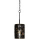 Estela 1 Light 8.5 inch Matte Black Mini Pendant Ceiling Light, Smithsonian Collaboration