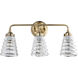 Amherst 3 Light 22 inch Antique Brass Bath Vanity Wall Light