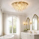 Kalani 4 Light 20 inch French Gold Semi-Flush Ceiling Light, Smithsonian Collaboration