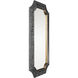 Farra 54 X 28 inch Cerused Black with Weathered Brass Wall Mirror
