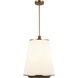 Desert Flyer 3 Light 16 inch Satin Brass with Medium Walnut Foyer Pendant Ceiling Light