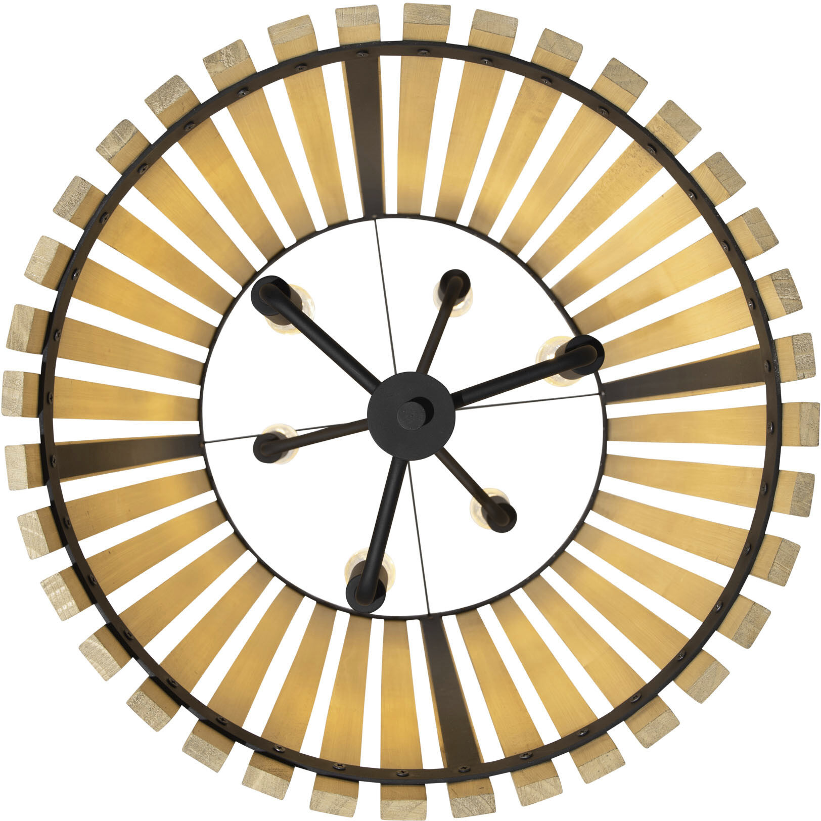 Suratto 6 Light 18 inch Matte Black and Honey Blonde Foyer Pendant Ceiling Light in Matte Black/Honey Blonde