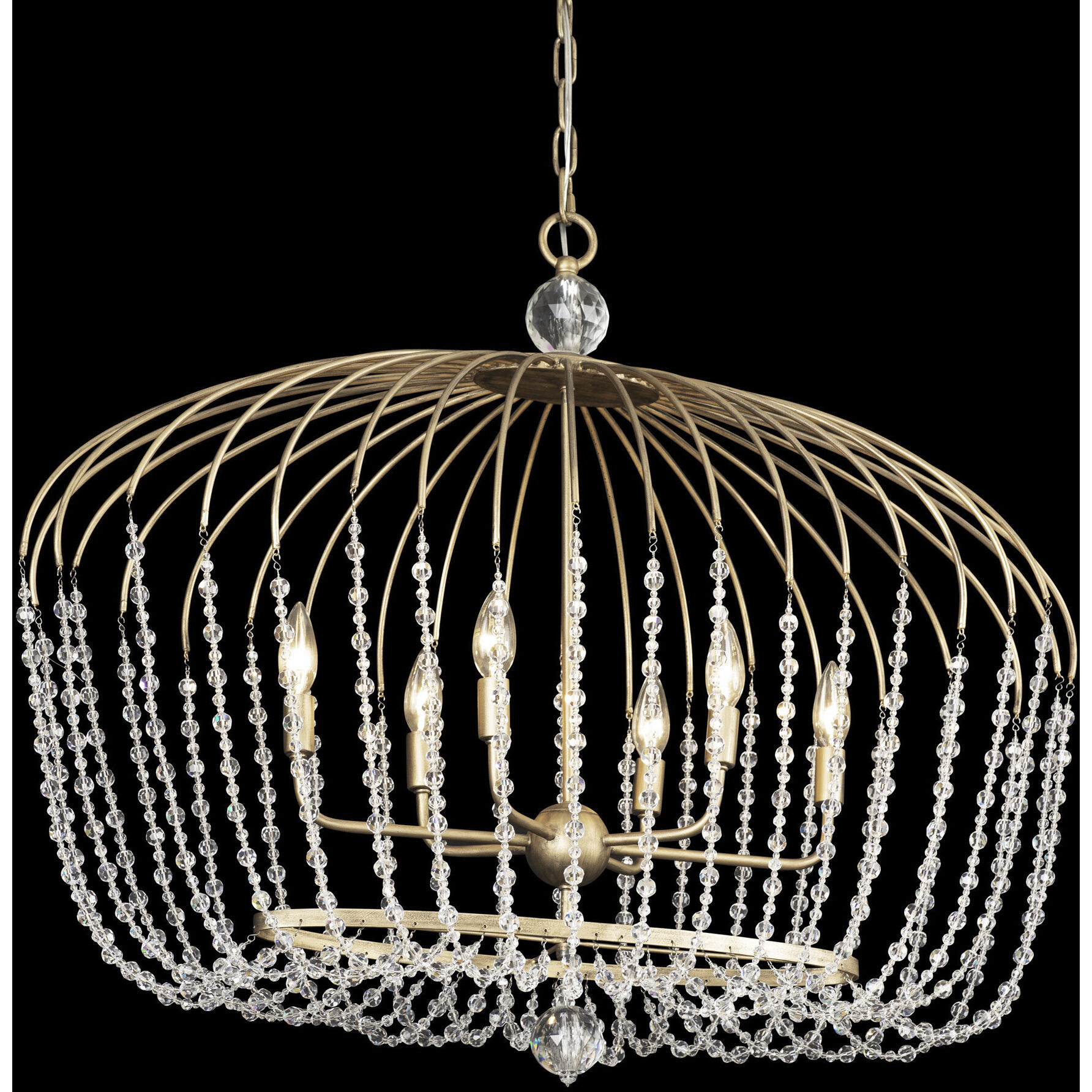 Voliere 6 Light 36 inch Havana Gold Pendant Ceiling Light