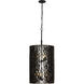 Estela 6 Light 16 inch Matte Black and French Gold Foyer Pendant Ceiling Light, Smithsonian Collaboration