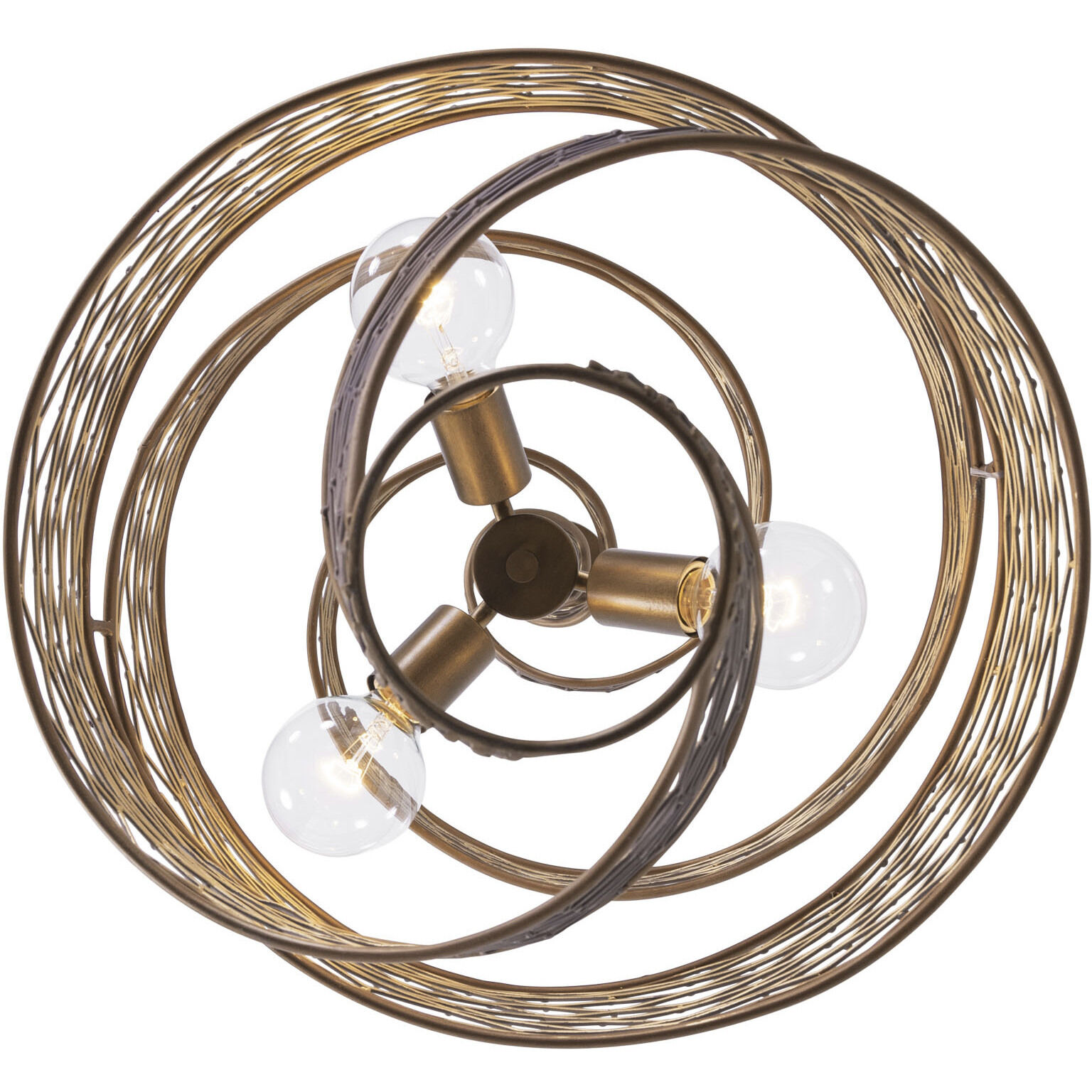 Flow 3 Light 18 inch Hammered Ore Pendant Ceiling Light