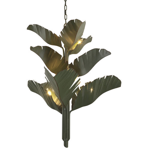 Banana Leaf 9 Light 35 inch Banana Leaf Chandelier Ceiling Light
