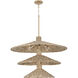 Hilton Head 15 Light 34.25 inch French Gold with Natural Seagrass Pendant Ceiling Light