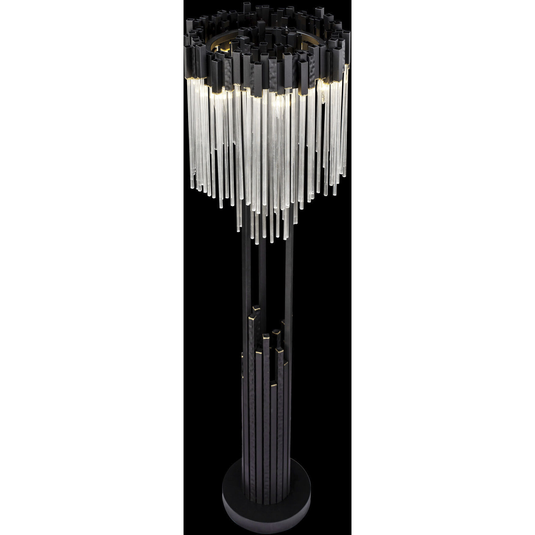Matrix 68 inch 5 watt Matte Black and French Gold Floor Lamp Portable Light in Matte Black/French Gold