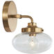 Harrow 1 Light 15.3 inch Aged Brass Wall Sconce Wall Light, Luz Studio