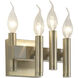 Collette 4 Light 8 inch Antique Brass Bath Vanity Light Wall Light in Right, Brushed Brass, Right