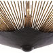 Aristocrat 4 Light 26 inch Dark Bronze and French Gold Semi Flush Mount Ceiling Light