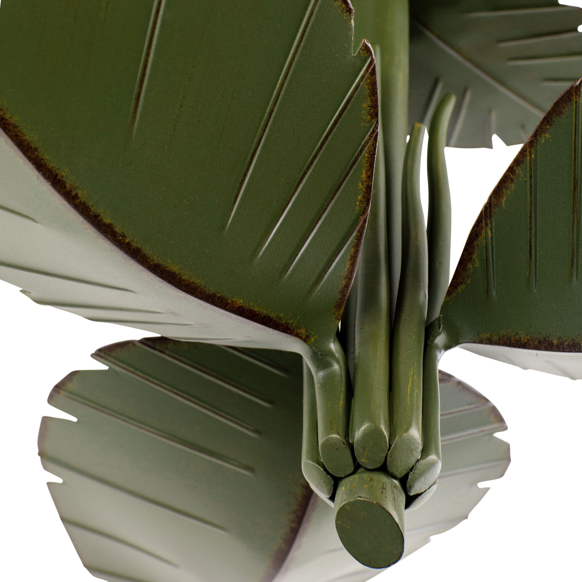 Banana Leaf 3 Light 24 inch Banana Leaf Semi-Flush Ceiling Light