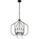 Barcelona 7 Light 26 inch Onyx and Clear Pendant Ceiling Light